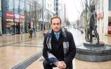 Standing up for Limerick: Nigel Dugdale pictured by Michael Cowhey on Bedford Row.