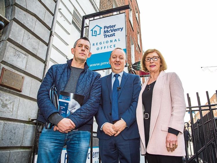 TD Maurice Quinlivan, Pat Doyle of the Peter McVerry Trust and Labour&rsquo;s Jan O&rsquo;Sullivan at the opening of the Trust&rsquo;s offices in Limerick