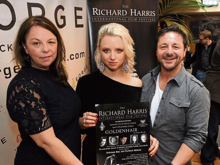 Sylvia Moore, Dora Gola and Zeb Moore at the launch of the festival, which takes place from Thursday to Monday. See www.richardharrisfilmfestival.com