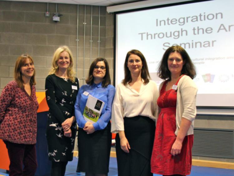 Joanna Parkes of Friars' Gate, Margaret O'Keeffe, Mary Immaculate College, Michelle Carew, NAYD, Fiona Quinn, Friars Gate and Rhona Dunnett, NAYD, at the recent seminar