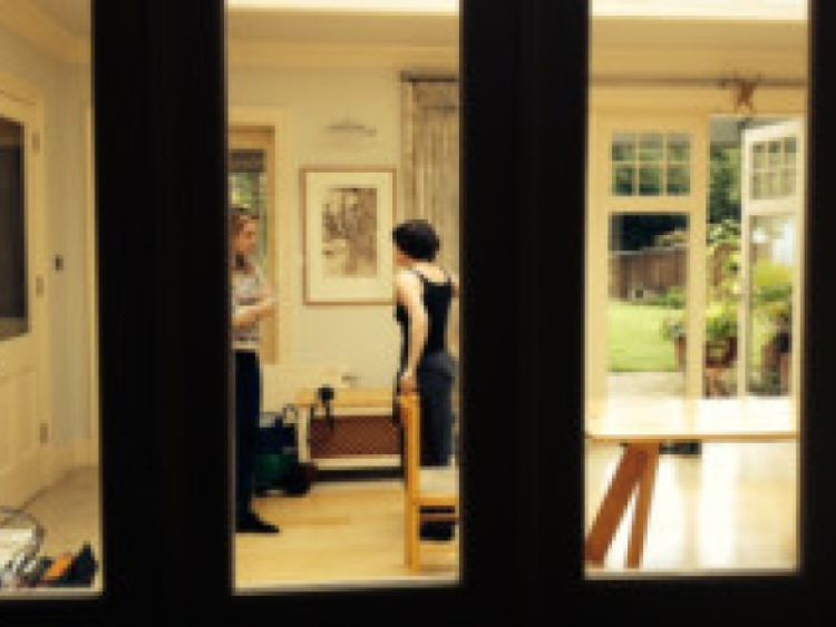 Director Maeve Stone and performer Katherine O'Malley go through their paces in rehearsal for the unique production, Wake