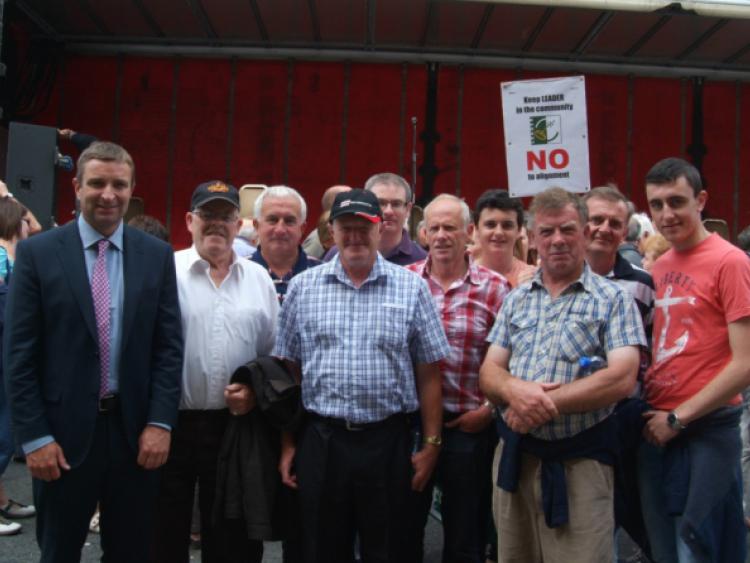 East and West unite in protest: Deputy Niall Collins,John Sullivan, John Cronin, Willie Joe Curtin, Nick Cotter, Johnny Lyons, Nicholas Cotter and Jack Cotter supporting West Limerick Resources