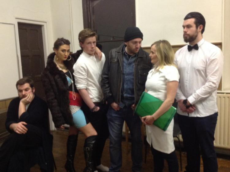 Torch: Dan Mooney, Sheenagh Murphy, Stuart Mackey, Miche�l � Dubhghaill, Edel Heaney, Derek Kennedy in rehearsal for One Flew Over The Cuckoos Nest