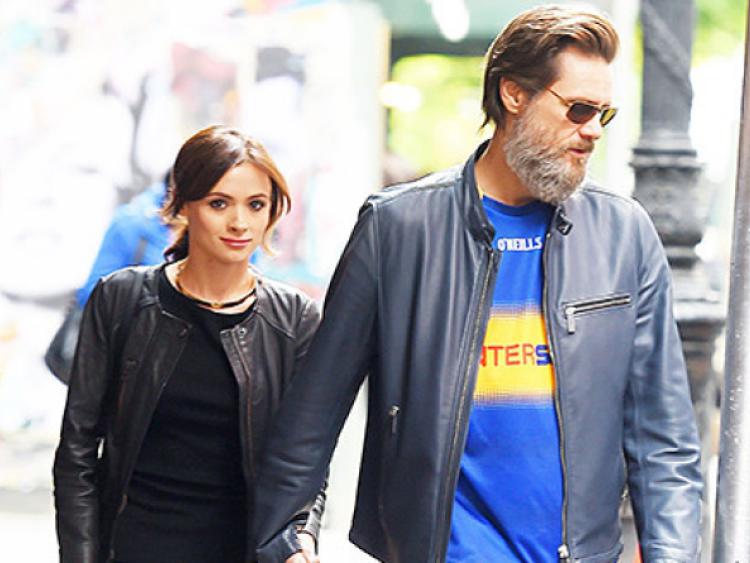 Cathriona White with movie star Jim Carrey