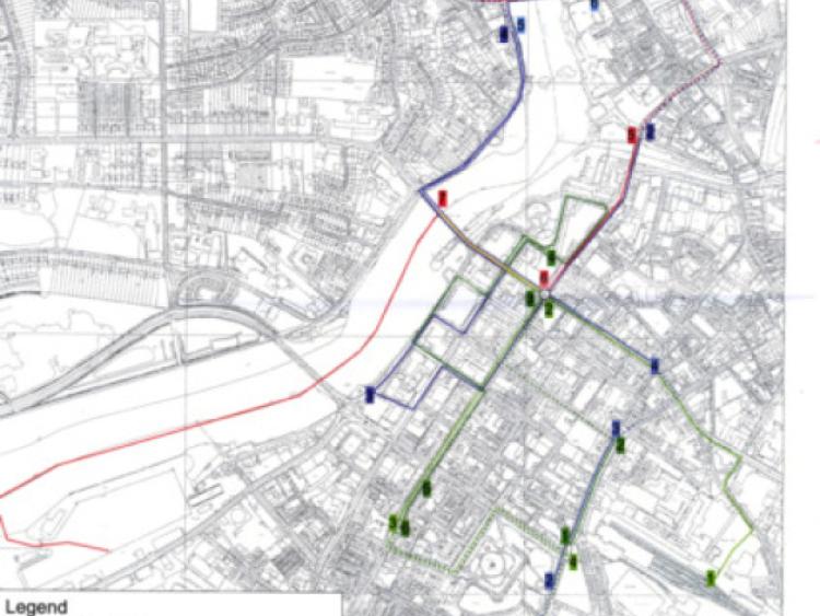 A scan of the draft routing for the Giant's Journey through the city in September, which has been filed with  an event licence