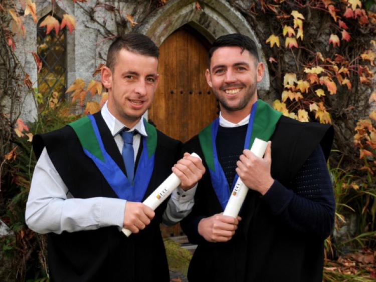 Jamie Kelly and Evan O'Grady, Ballinacurra Weston, graduate with diplomas from UCC as part of The Apprentice programme