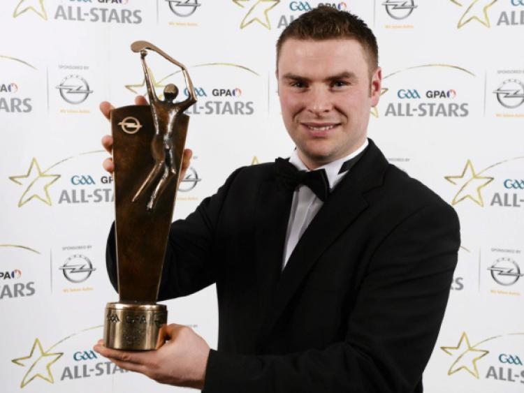 Limerick hurler Richie McCarthy with his 2013 GAA GPA All-Star award