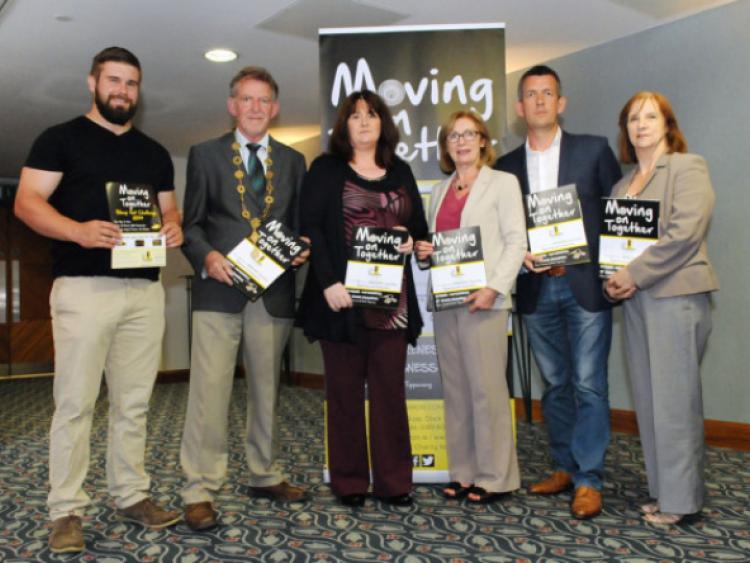 Geraldine Lambert, chairperson Midwest Simon Community Initiative, Mayor Michael Sheahan; Irene Hamilton, MD Limerick Leader, Minister Jan O'Sullivan.Picture: Gareth Williams