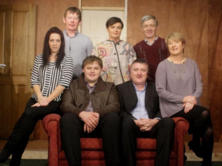 The cast of Don't Dress For Dinner: Back row Pat McGrath, Valerie Carroll, John Shanahan, director. Seated: Ciara Moloney, Pa Collopy, Tom Murphy, Annette Crowley