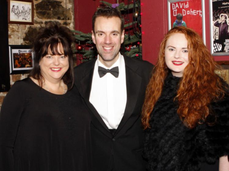 Liam O'Brien with Valerie and Sarah Dolan in the venue that is hosting his double header of Crooning at Christmas show this Sunday and Monday night. Picture: Dave Gaynor