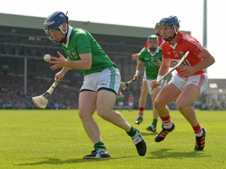 Limerick full-back Richie McCarthy in action in the Munster hurling final against Cork in the Gaelic Grounds