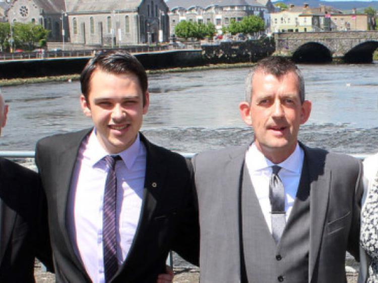 Royals not welcome: Limerick Sinn Fein councillors O Ceallaigh and Quinlivan