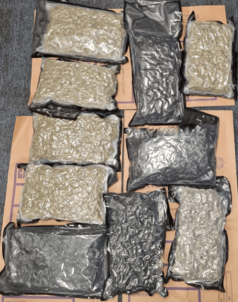 The accused man was charged over the seizure of €100,000 of cannabis at a special sitting of Newcastle West District Court I PICTURE: An Garda Siochana