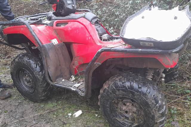 Meanwhile, a stolen vehicle (pictured below) was recovered during the search at a Clonmel halting site.
