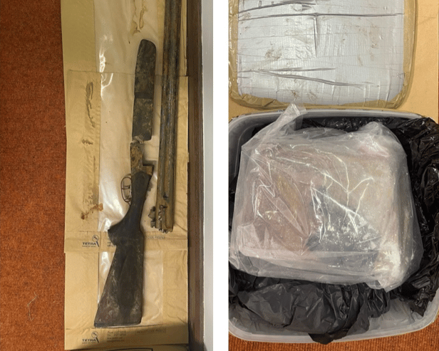 The firearm and drugs sized by gardai in Emly I PICTURE: An Garda Siochana Tipperary