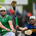Kyle Hayes, of Limerick, in action against Bryan O'Mara, of Tipperary, during their 2025 Munster SHC round robin clash