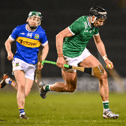 Gearóid Hegarty, of Limerick, races away from Darragh Stakelum, of Tipperary, during the Allianz Hurling League Division 1A fixture at FD Semple Stadium, Thurles on Saturday evening