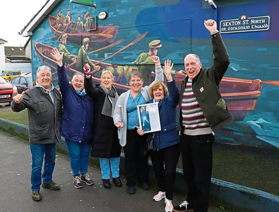 Pat Murphy, Geraldine Rice, Geraldine Wallace, Tanya Dunworth, Pat Ryan and Sean McIlfatrick with their IPB Pride of Place award | PICTURE: Adrian Butler