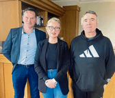 Amanda Slattery with Aidan Gleeson and James O’Donnell at the informative evening at the Deebert House Hotel, Killmallock