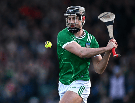 John English in action for Limerick during the Munster hurling league final I PICTURE: Sportsfile