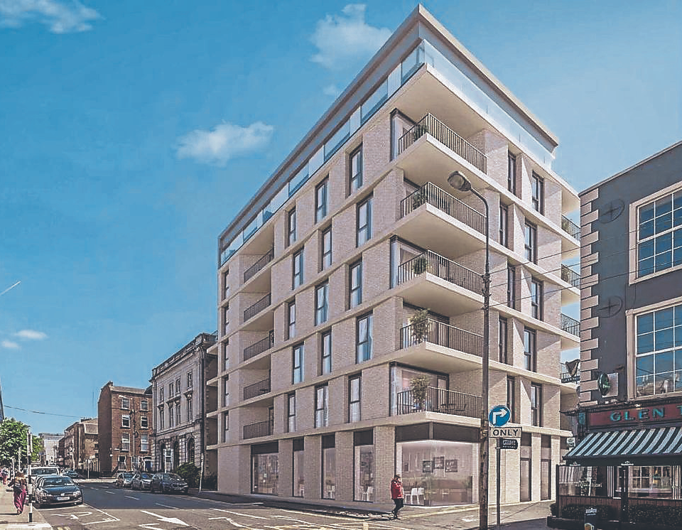 Artist’s impression of what the site for sale on Lower Glentworth Street in Limerick city will look like once the apartments are completed