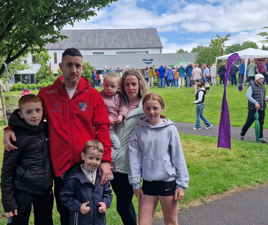 Darren Buston, Antoinette Hogan and family at the Fleadh Cheoil Luimnigh in 2025