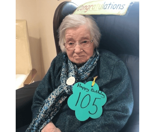Sister Patricia O'Neill, pictured here in 2022 celebrating her 105th birthday, has lived a remarkable life