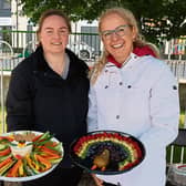 Miriah Fogarty and Olivia Beck of the Limerick City Partnership (formerly Paul Partnership) at the family fun day at the Skate Park over the summer | PICTURE: Brendan Gleeson