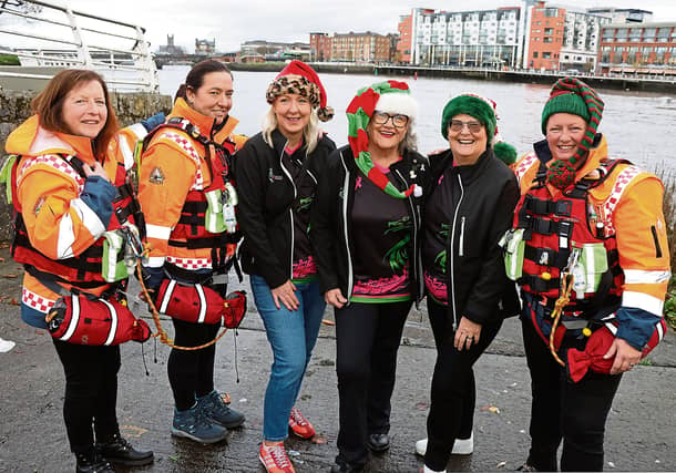 The first ever Santa Splash along the Shannon was to light up the Three Bridges walk in Limerick | PICTURE: Adrian Butler
