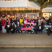 Volunteers take part in the Novas Christmas Sleep-Out last Christmas