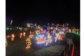 Tony Noonan's Christmas lights pictured at his home in Templeglantine