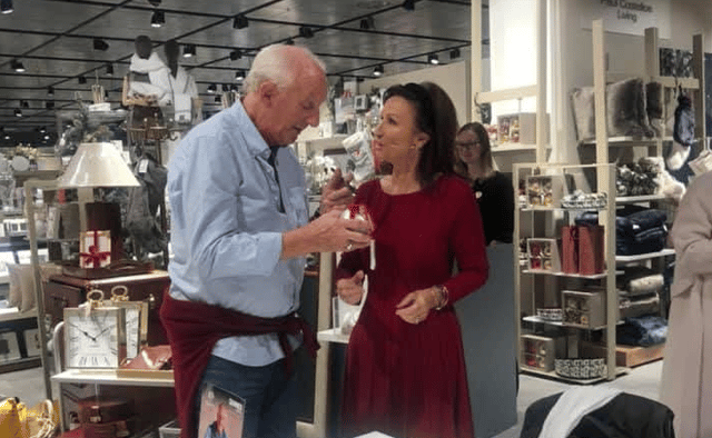 This photo captures the moment Paul signed the Christmas decorations for me. Every year they have taken pride of place on my Christmas tree. Now they carry even more meaning