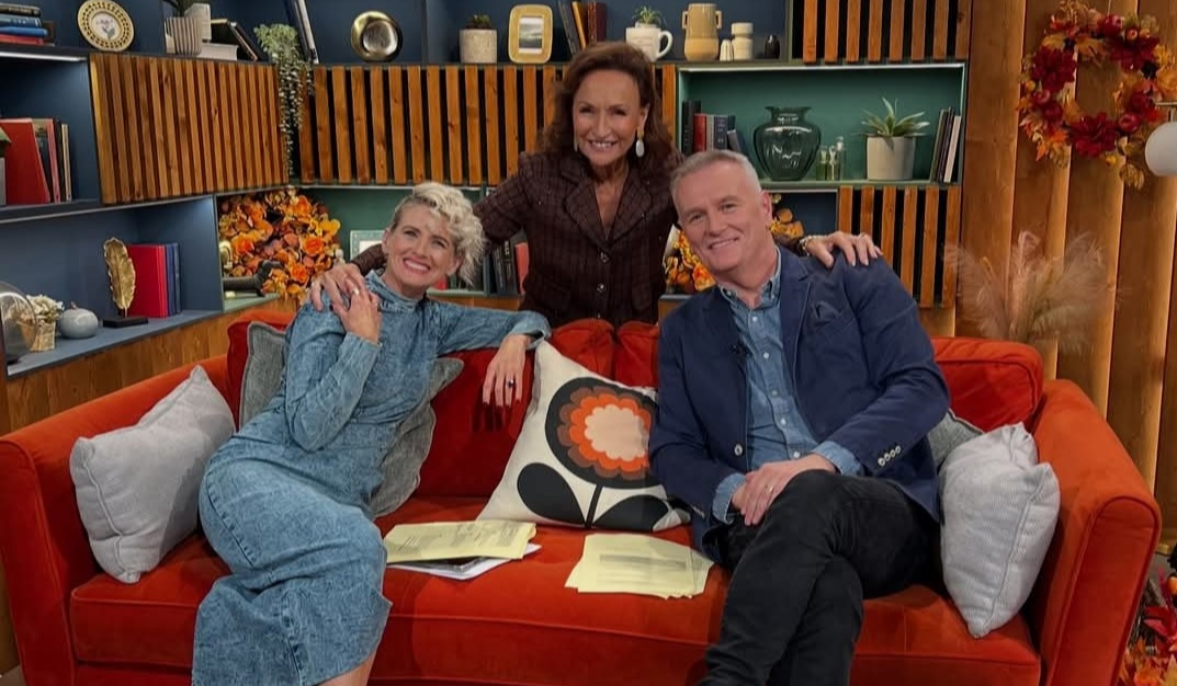 Here I am with the fabulous Sinead Kennedy and Dáithí Ó Sé   on the Today Show, where the stunning Holman Lee Agency models dazzled everyone in pieces from Canella Lane