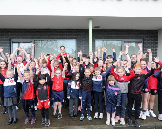 There was huge excitement at St Paul's National School, where Mungret club captain John Hutton teaches sixth class | PICTURES: Brendan Gleeson
