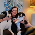 Cllr Sarah Beasley with her dogs Dottie and Sapphire