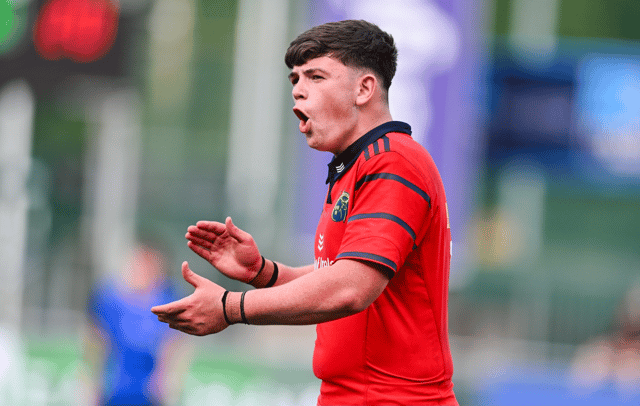 Michael Landers, of St Munchin's College, in action for Munster during the PwC U-18 Boys Interprovincial Series against Leinster at energia Park in Dublin in August