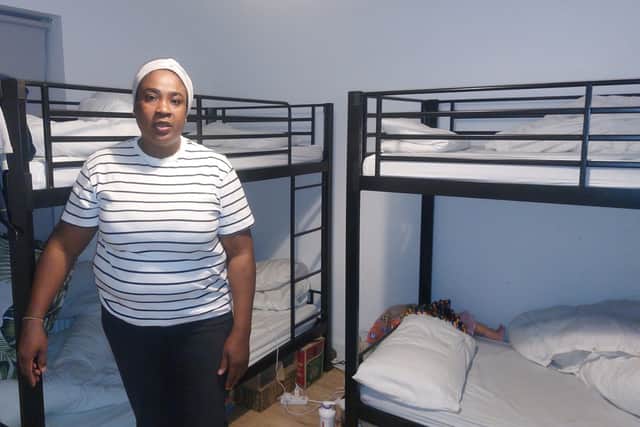 Fatimah, pictured in the bedroom she shares with her children, believes there is space in other Ipas accommodation in Limerick that she could move to.