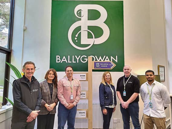 Kieran Stack, Britvic Newcastle West with Robert Hernan, senior lean advisor, Enterprise Ireland; Helen Downes, Shannon Chamber and Trish Fuery, Ray Murphy and Rakshith Rakshith, Britvic
