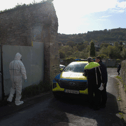 Gardaí carrying out their investigations outside the residential property in O'Callaghan's Lane yesterday (Sunday, Occtober 5)