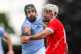 Doon's Pat Ryan in action against Na Piarsaigh's Cathall King I PICTURE: Tom Beary