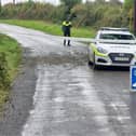 Floral tributes were laid at the scene