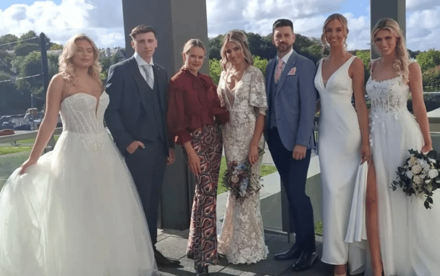 Our fabulous Holman Lee Agency models Erika Benson, Diarmuid Murphy, Asta Lee, Sofia Lubus, Timmy Lee Murphy, Auden Howard, Laura Guilfoyle for the WEDFEST event in Cork