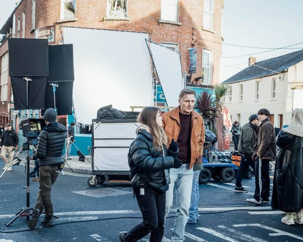 The set of 4 Kids Walk Into a Bank filmed on Limerick city streets