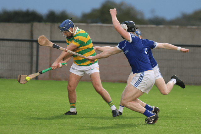 Darragh Godfrey, of South Liberties, shoots for goal in their Premier IHC clash with Croagh-Kilfinny at Adare on Friday evening | PICTURE: Brendan Gleeson