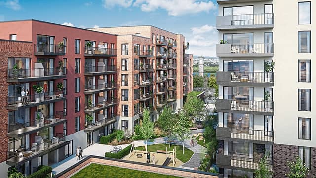 A render of the development plan at the old gasworks site