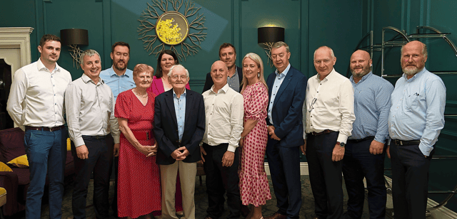 The O’Kelly family from Dromcollogher with judges and Kerry Dairy Ireland staff I PICTURE: Baker Photography
