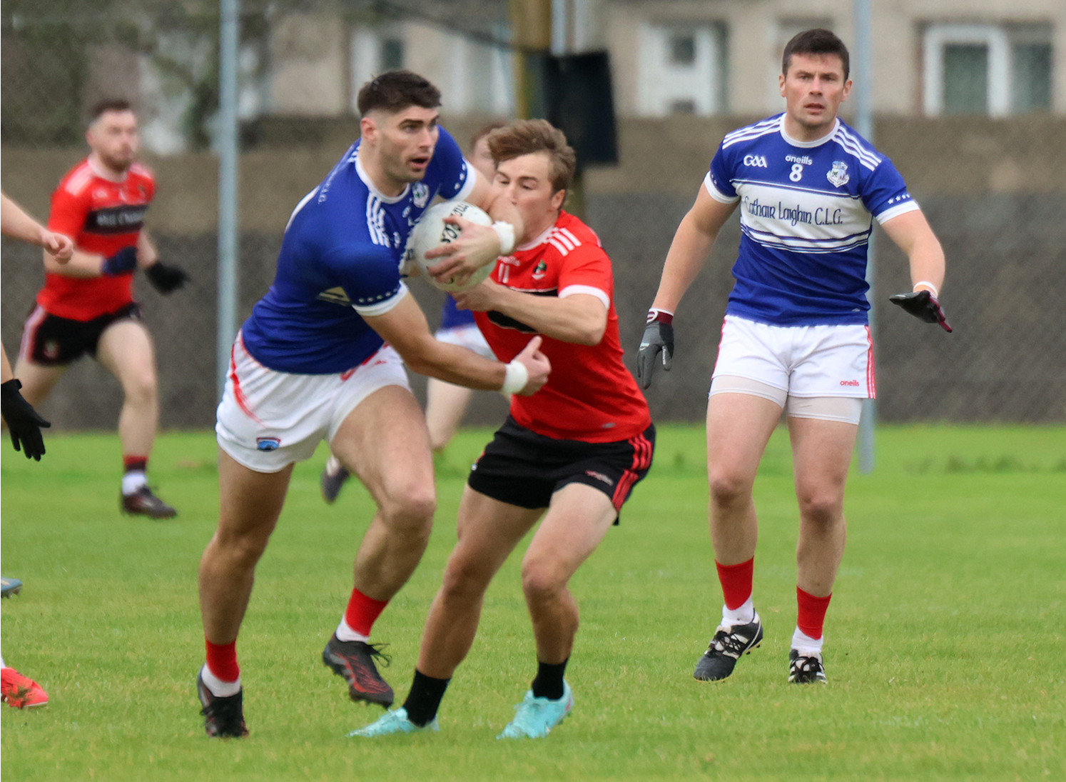 Oola's Josh Ryan surges forward in their IWP Limerick senior football clash with Adare at Clughaun on Friday night | PICTURE: Brendan Gleeson