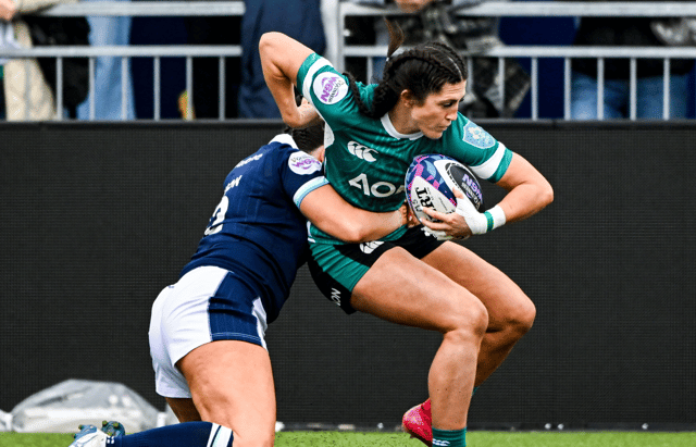 Munster's Amee-Leigh Costigan scores a try in Ireland's clash against Scotland in this year's Women's Six Nations I PICTURE: Sportsfile