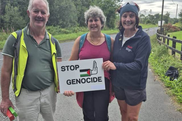 The couple set off on Friday, July 26 and walked as far as Donegal Town.