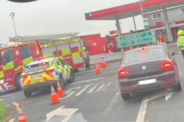 "Local diversions are in place," said a garda spokesperson. One motorist said traffic is "chaotic" with long delays.